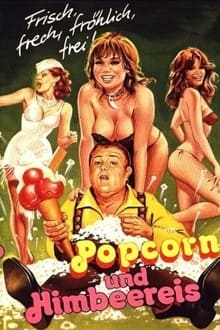 Popcorn und Himbeereis