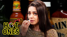 Mila Kunis Hits the Ranch While Eating Spicy Wings