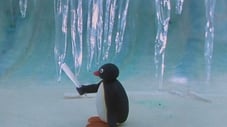 Pingu als Eiszapfenmusiker