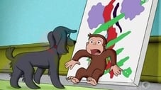Małpka maluje obraz