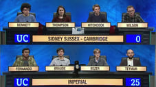 Sidney Sussex College, Cambridge v Imperial College London