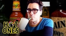 Dan Levy Gets Panicky While Eating Spicy Wings