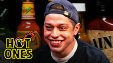 Pete Davidson Drips with Sweat While Eating Spicy Wings
