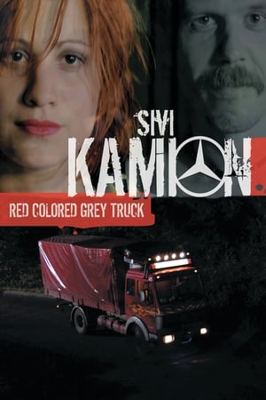 Szara ciężarówka w kolorze czerwonym